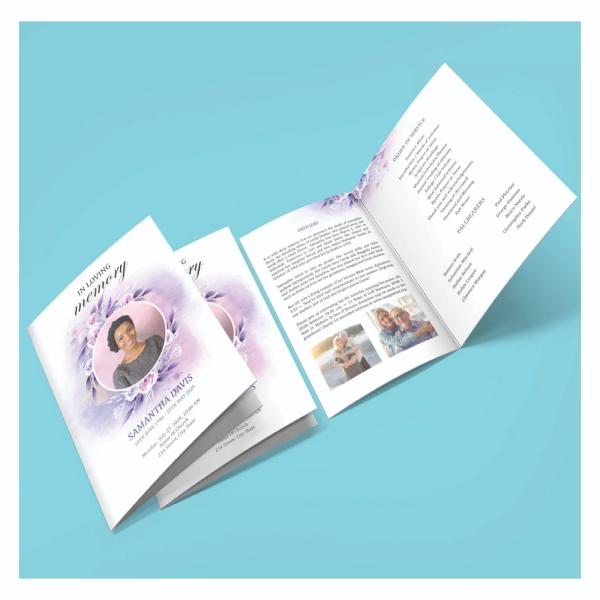 A4 Size Funeral Program (Eulogy) 8 Pages