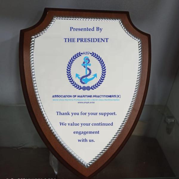 Wooden shield award