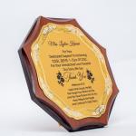 Octagon wooden awards