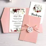 V Flip wedding card