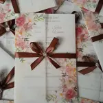 Half Flip Translucent Wedding Card